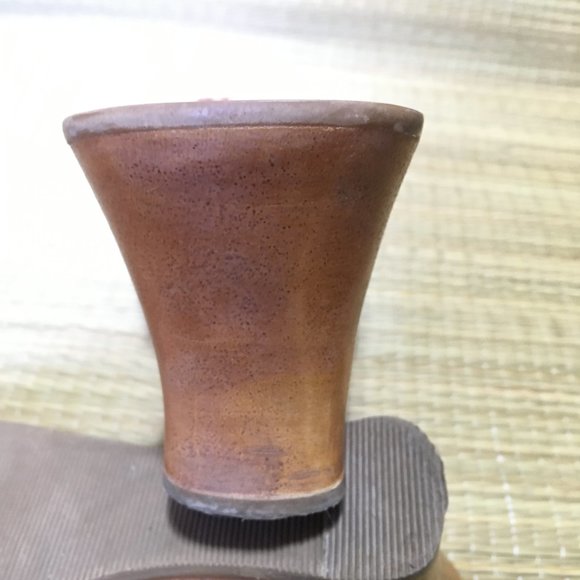 Vintage 90s Leather thong Wedge Sandal - Merlot Red - Size 10 - Picture 12 of 13